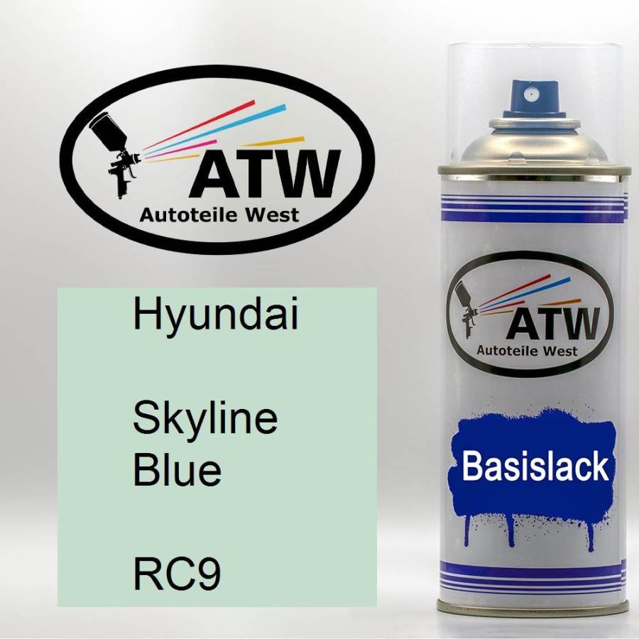Hyundai, Skyline Blue, RC9: 400ml Sprühdose, von ATW Autoteile West.